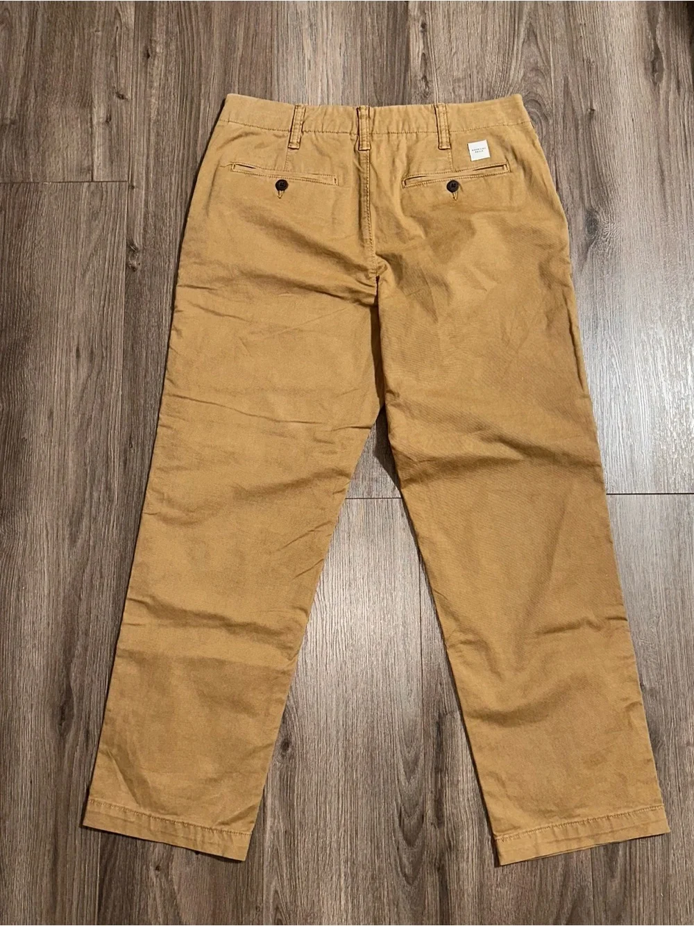 American Eagle COTTON Original Slim Straight Leg Tan Pants - Picture 3 of 6